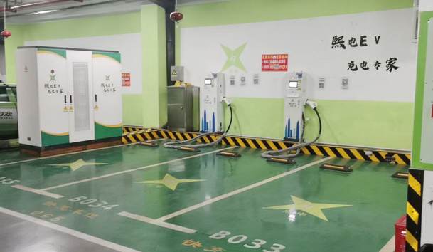 地下停车场电动汽车充电桩分体式充电堆项目案例