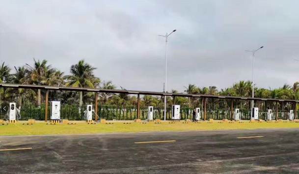 海口火车站充电站240KW分体式充电桩项目案例