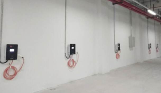 中山国际花城充电站7KW交流充电桩项目案例