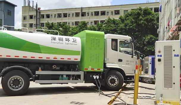 环卫车直流充电桩站案例图